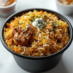 Aromatic Chicken Biryani: A Culinary Delight. This flavorful Indian dish features tender chicken, fragrant basmati rice, and creamy yogurt.