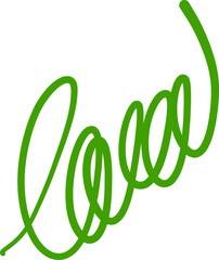 A vibrant green abstract swirl line design, showcasing modern artistic expression