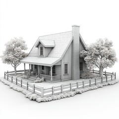 Charming Farmhouse with a Picturesque Landscape: A Dream Home in the Countryside