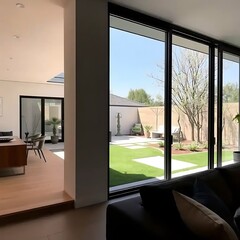 Modern Interior Design Showcases Backyard Oasis