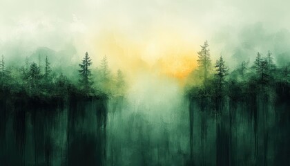 Obraz premium Pastel Green Abstract Watercolor Background Dreamy Serenity Tranquil Blend