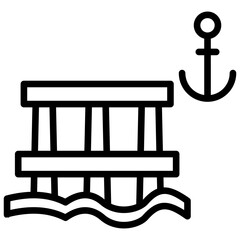 Jetty Outline Icon