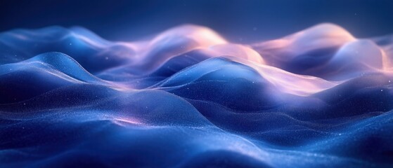 Obraz premium Serene Deep Blue Abstract Gradient Background with Soft Light and Minimalist Design