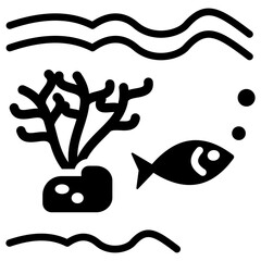 Aquatic Glyph Icon © Iconjam