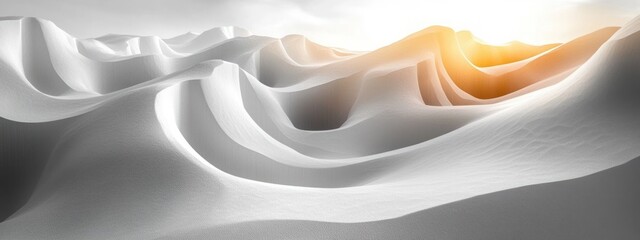 Minimalist 3D Typography with Soft Shadows on Light Gray Background for Creative Design