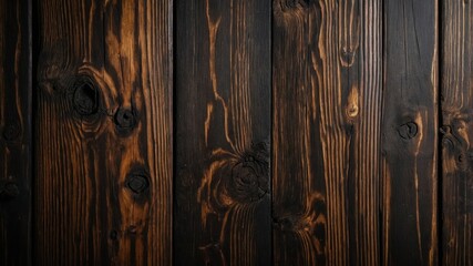 Obraz premium Dark Wooden Panel with Rustic Grain Texture
