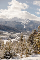 Snowy mountains in Summit County, Colorado