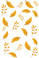 free vector wallpaper design with leaf pattern