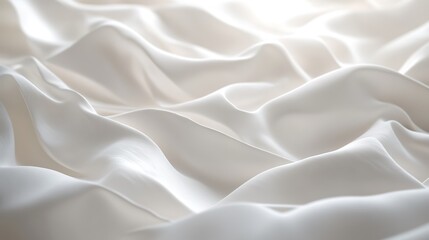 Obraz premium Elegant white satin fabric textures studio photography soft lighting