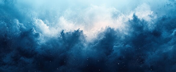 Obraz premium soft textured blue watercolor background with gradient effect for peaceful design and tranquility