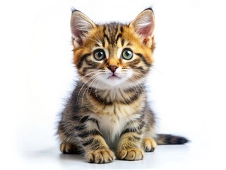 Obraz premium Hilarious kitten photoshoot! Funny cat pictures with a clean white background. Guaranteed smiles.