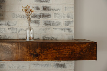 DIY mantel renovation with german schmear