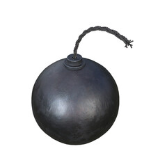 Cannonball isolated on white