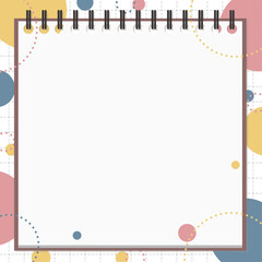 メモ帳の背景素材、ポップなデザイン