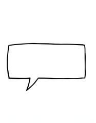 Naklejka premium PNG rectangle speech bubble, doodle clipart in transparent background, Diffused lighting. isolated with white highlights