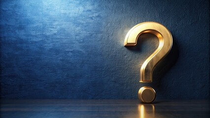 A Golden Question Mark on a Dark Background Seeking Answers and Solutions