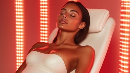 Relaxing Red Light Therapy Session