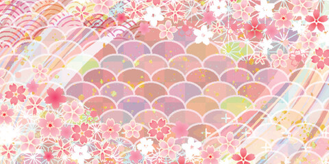 和柄　桜　春　背景