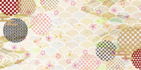 和柄　桜　春　背景