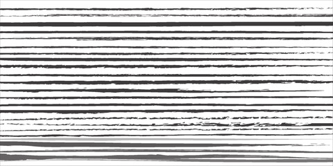 Set of wavy horizontal lines. Marker hand-drawn line border set and scribble design elements. Lines hand drawn paint brush stroke.