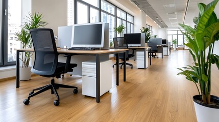 Modern Office Workspace Interior Design - Biophilic Design