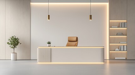 Modern Minimalist Office Desk Interior Design - Minimalism