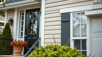 Charming Suburban Home Exterior: Landscaping, Architecture, and Curb Appeal