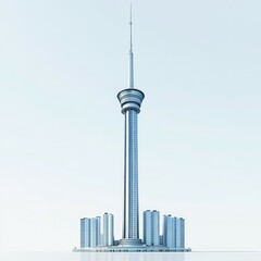 Majestic Modern Skyscraper: A Stunning Architectural Marvel in the City's Skyline