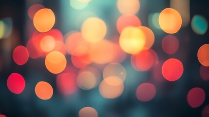 Abstract Blurred Lights Colorful Bokeh Background