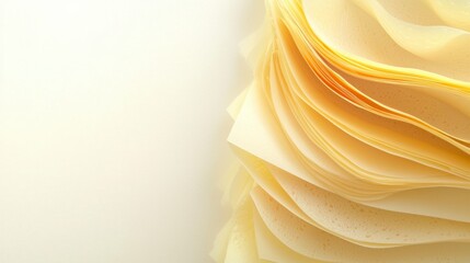 Obraz premium Abstract Yellow Paper Texture Background Soft Light Elegant Design Stack of Sheets Min