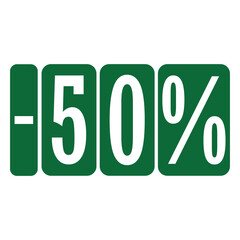 Dark green-colored flat 50 % off
