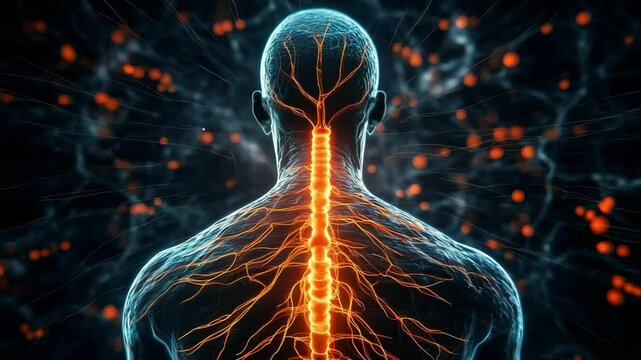 Glowing Neural Pathways Seamless Loop Background Animation