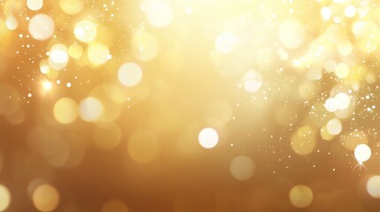 A shimmering golden background with bokeh effects, creating a festive and elegant atmosphere.