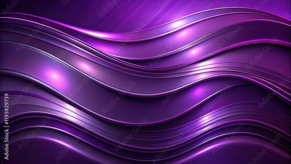 Poster abstract purple wave background with shimmering lines and glowing highlights