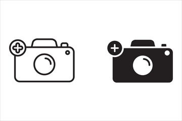 Add picture icon set. Upload image. Digital photos. user interface element for app and web. vector illustration on white background
