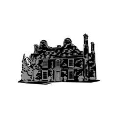 Manor House illustration design template