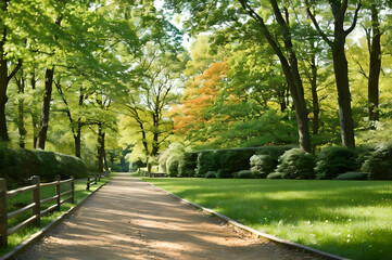 Obraz premium 静かな森の小道