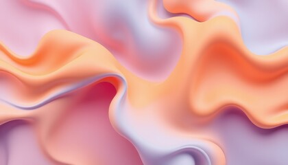 Abstract Pastel Swirls of Orange and Purple Hues