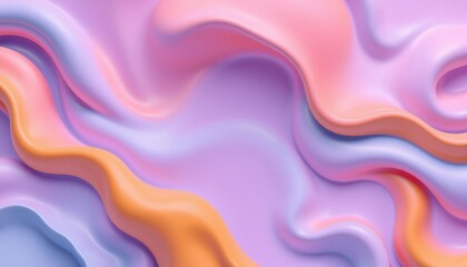 Obraz premium Abstract Pastel Waves Fluid Design Background