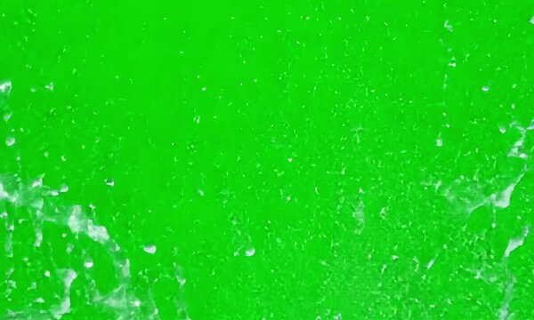 water splash on green screen