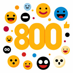 Obraz premium A large assortment of 1800 different emojis, showcasing a wide variety of expressions and symbols 