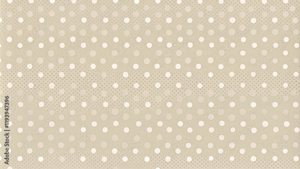 Poster beige and white polka dot pattern on textured background