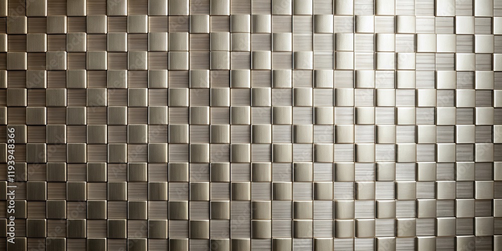 Poster abstract metallic cube wall panel texture a seamless background for design projects