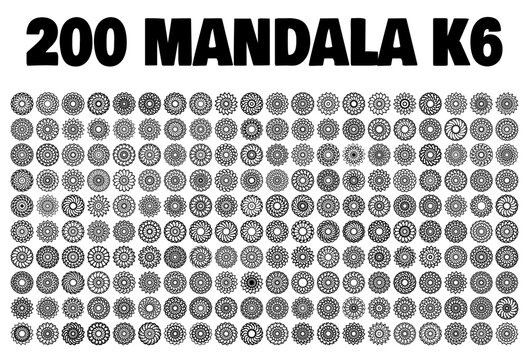 various mandala collections - 200 set yoga pattern