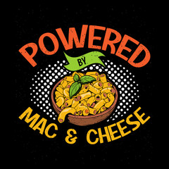 Powered mac and cheese typography design