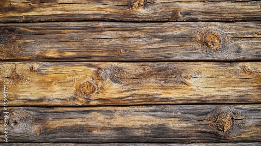 Aufkleber Close-up of stacked pine logs with visible wood grain texture, creating a rustic lumber background perfect for nature or construction themes.