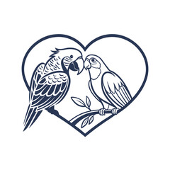 Celebrate love with this valentine bird couple love vector. Perfect for romantic designs, greeting cards, and creative projects. Adorable, charming, and versatile for any occasion.