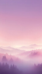 Fototapeta premium Misty morning light pink purple pastel gradient dreamy atmosphere phone wallpaper background