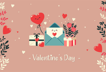 vector valentine greeting card