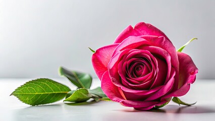 Rose on Blank Background, Elegant Food Photography, Still Life, Floral Food Styling, Beautiful Rose, Closeup Food Image, Gourmet Food, Culinary Photography,  High-Resolution Food Photo